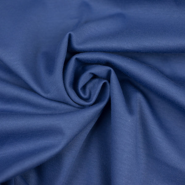 Kék elasztikus pamut, szélesség 150 cm, 95% pamut, 5% elasztán